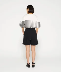 balloon sleeve tee stripes