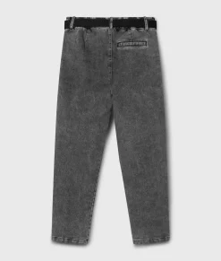 belted pants jog denim