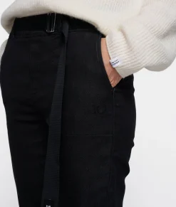 belted pants washed