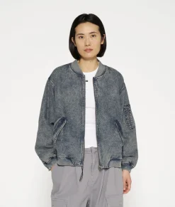 bomber jacket denim