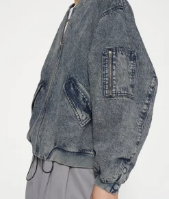 bomber jacket denim