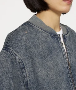 bomber jacket denim