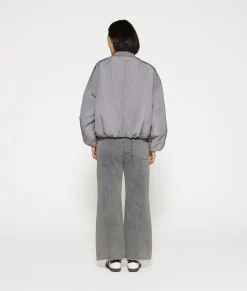 bomber jacket pinstripe
