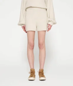 boucle knit shorts