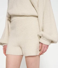 boucle knit shorts