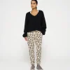 cropped jogger leopard
