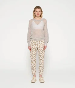 cropped jogger leopard