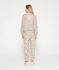 cropped jogger leopard