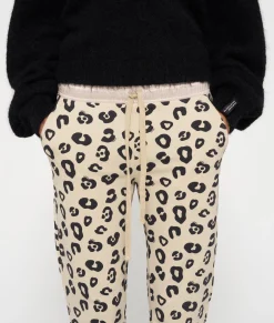 cropped jogger leopard