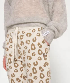 cropped jogger leopard