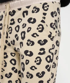 cropped jogger leopard