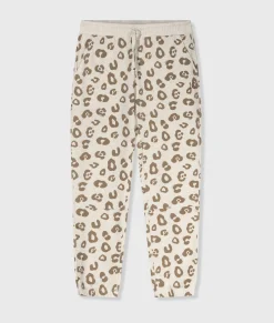 cropped jogger leopard