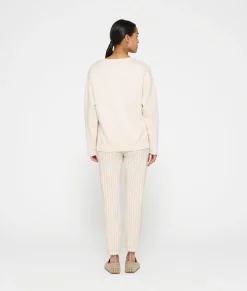 cropped jogger pinstripe