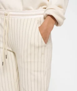 cropped jogger pinstripe