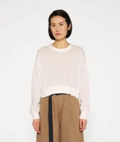 cropped sweater mesh