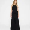flared jogger bow