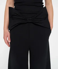 flared jogger bow