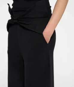 flared jogger bow