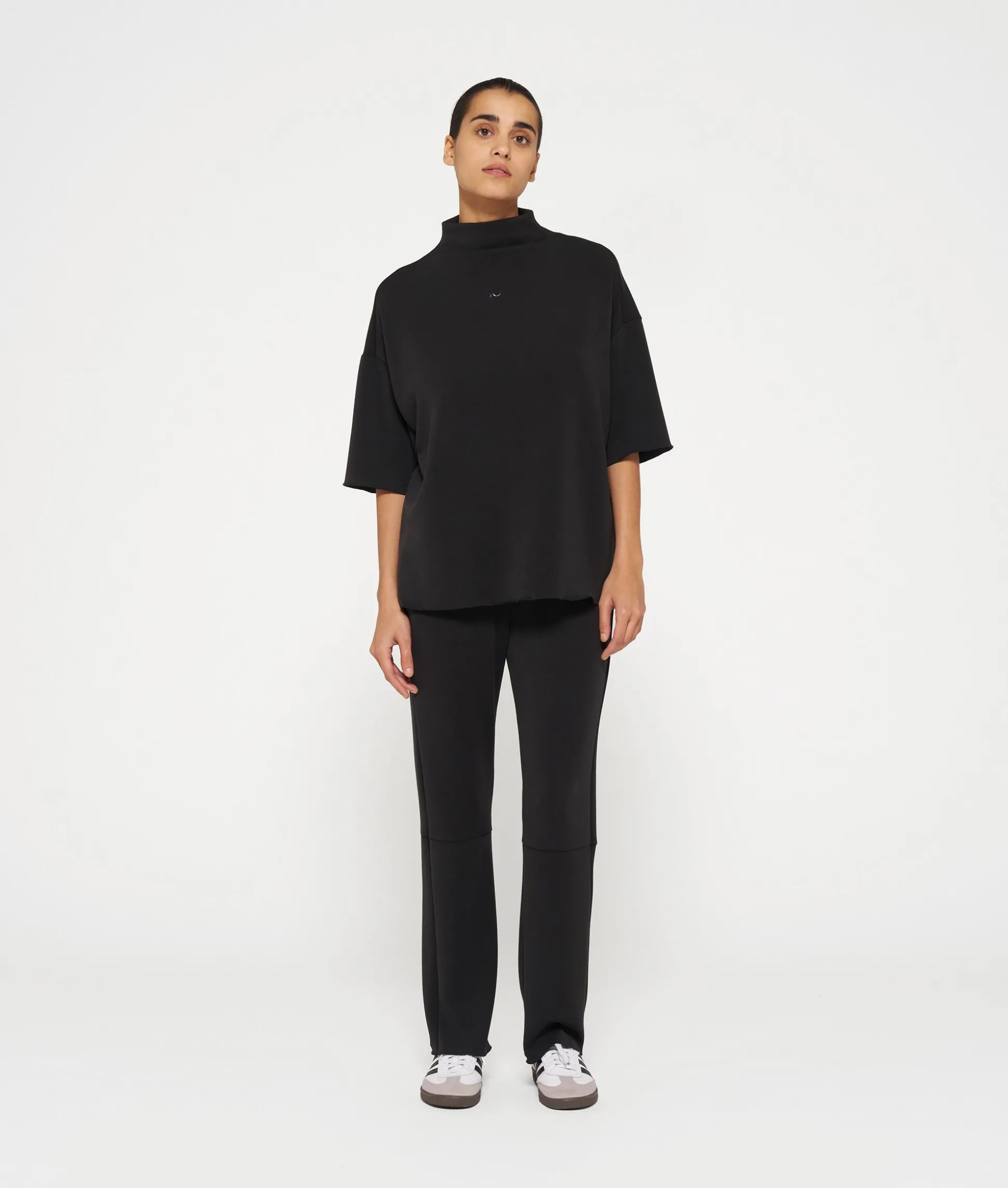 high neck tee scuba