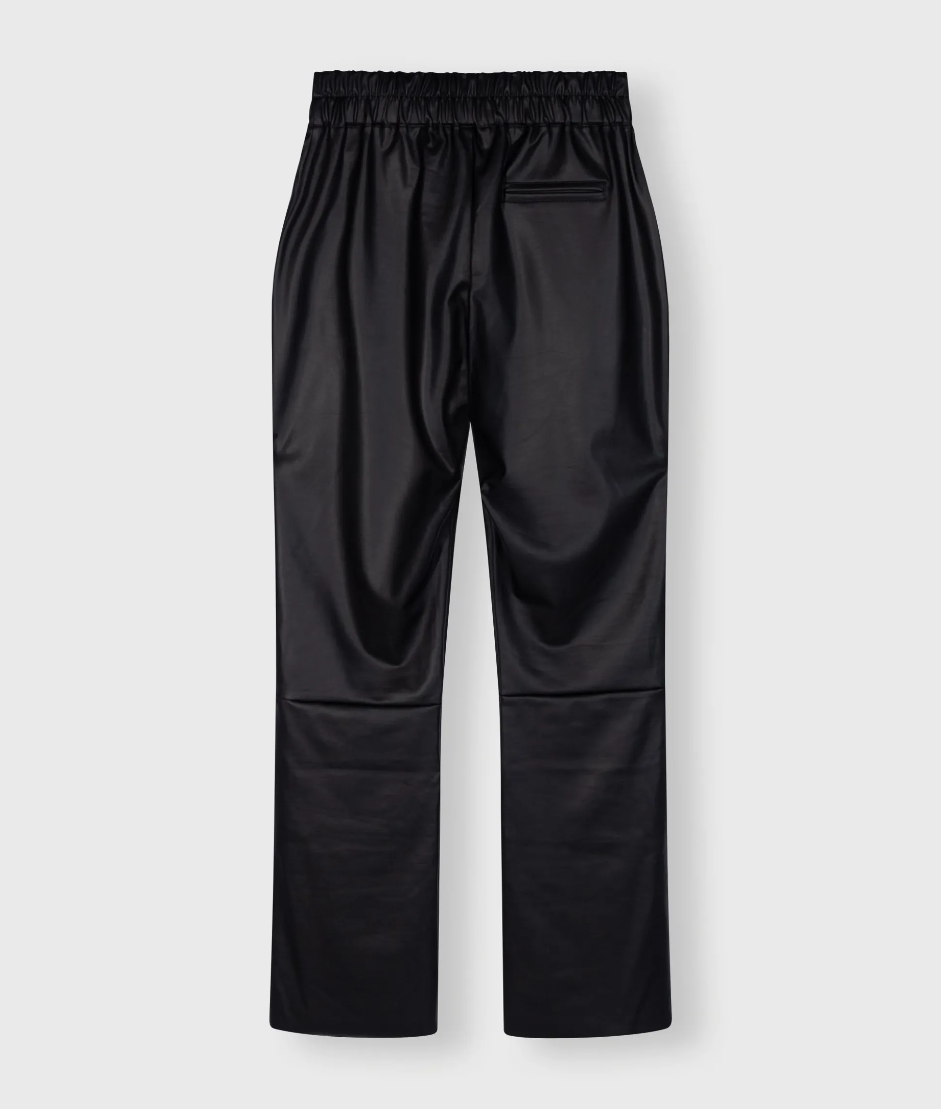leather look flared pants