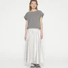 leather look pleated skirt
