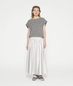 leather look pleated skirt