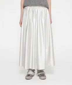 leather look pleated skirt