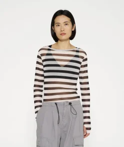 mesh tee stripe