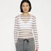 mesh tee stripe