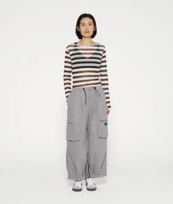 mesh tee stripe