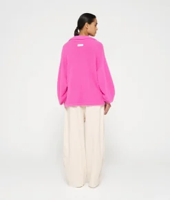 polo sweater hairy knit