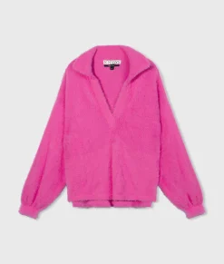polo sweater hairy knit
