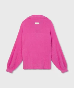 polo sweater hairy knit