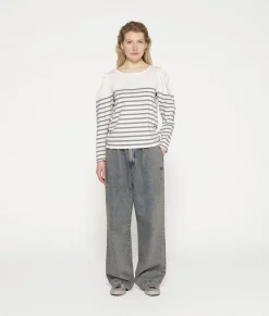 puff long sleeve tee stripes