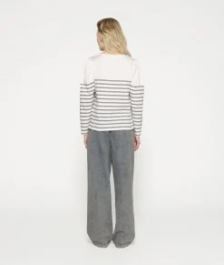 puff long sleeve tee stripes