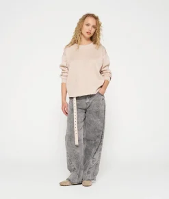 raw edge sweater