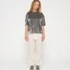 shiny blouse tee
