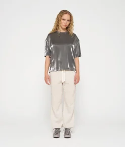 shiny blouse tee