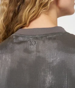 shiny blouse tee