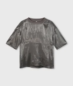 shiny blouse tee