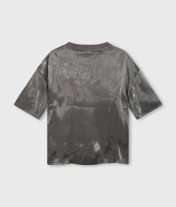 shiny blouse tee