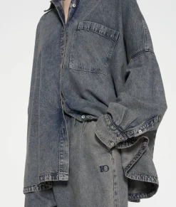 shirt flowy denim