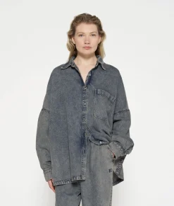 shirt flowy denim