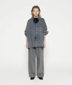 shirt flowy denim