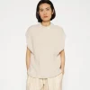 short sleeve boucle top