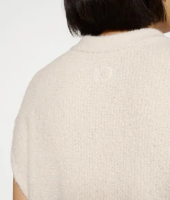 short sleeve boucle top
