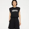 sleeveless statement top