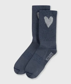 socks lurex heart