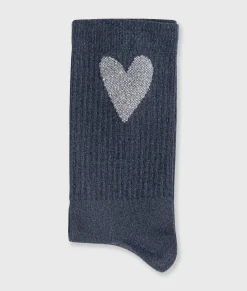 socks lurex heart