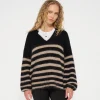 soft hairy sweater stripes
